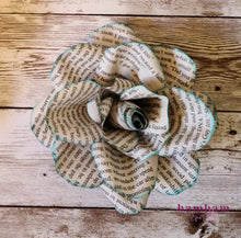 Load image into Gallery viewer, Book Page Paper Flower