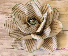 Load image into Gallery viewer, Book Page Paper Flower
